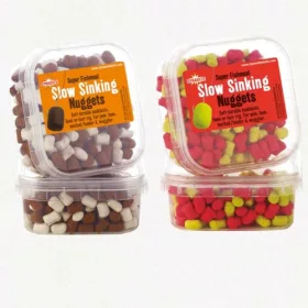   DYNAMITE BAITS pellet Super Fishmeal Slow Sinking Nuggets lassan süllyedo sárga/piros DY356