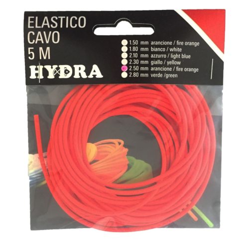 HYDRA Hollow elastic CAVO 2,8mm csőgumi (5 m) Fluo zöld színű